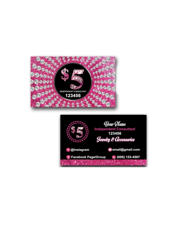 Custom Jewelry Business Cards 2"x3.5"