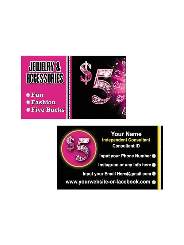 Custom Jewelry Business Cards 2"x3.5"