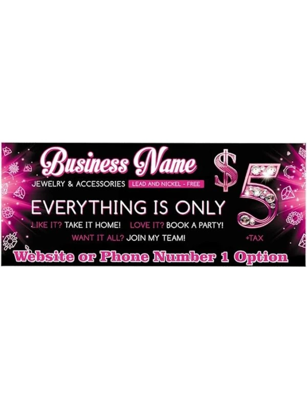 Customize Jewelry Consultant Banner - 30"x72"